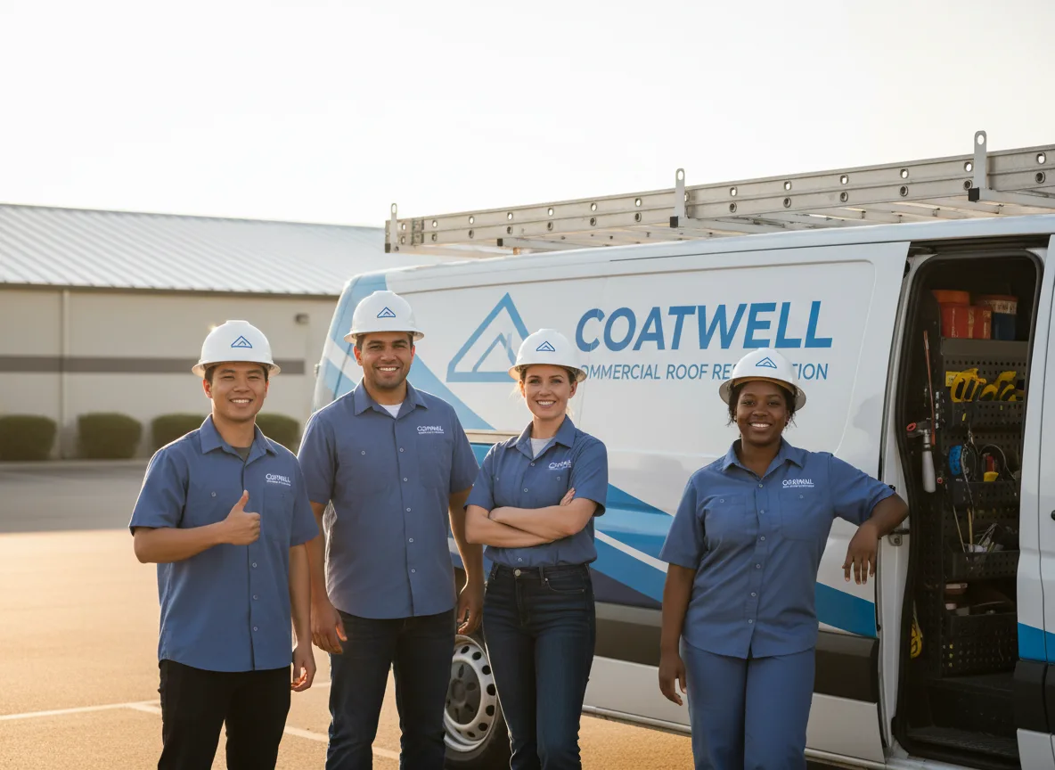 Commercial roof coating company in Sunset, TX